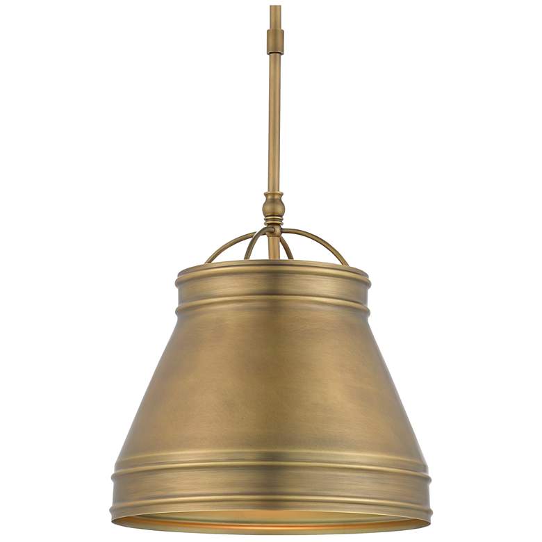 Image 1 Currey & Company Lumley 13" Brass 1-Light Pendant