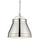 Currey and Company Lumley 13"W Polished Nickel Pendant Light