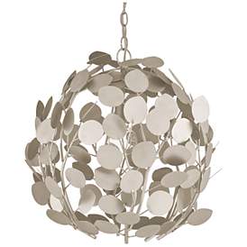 Image5 of Currey & Company Lunaria 21.5" Silver 1-Light Orb Chandelier more views