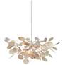 2_Currey & Company Lunaria 31"W Silver Leaf 4-Light Chandelier