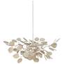 5_Currey & Company Lunaria 31"W Silver Leaf 4-Light Chandelier more views