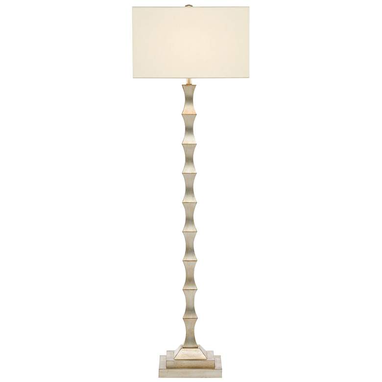 Image 2 Currey & Company Lyndhurst 63 1/4" Silver Leaf Floor Lamp