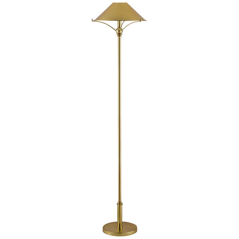 Image 2 Currey &amp; Company Maarla 58 3/4 inch Polished Brass Floor Lamp