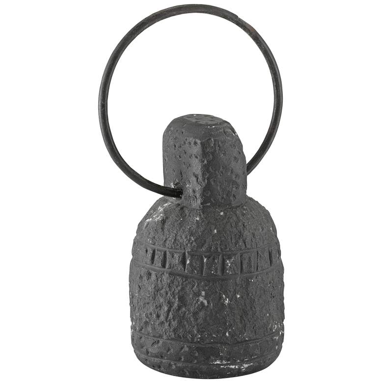 Image 1 Currey and Company Madras 10" High Black Anchor Sculpture