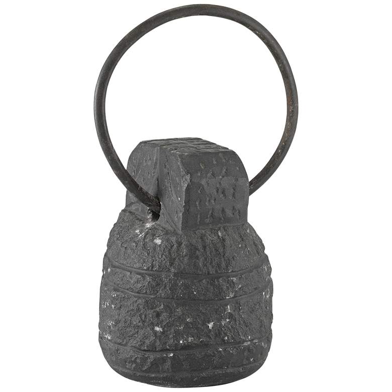 Image 1 Currey and Company Madras 8" High Black Anchor Sculpture