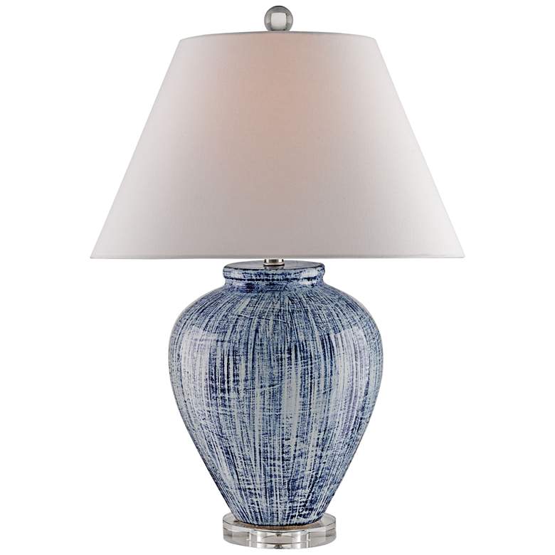Image 1 Currey &amp; Company Malaprop Blue and White Table Lamp