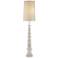 Currey & Company Malayan 80" High White Stacked Wood Floor Lamp