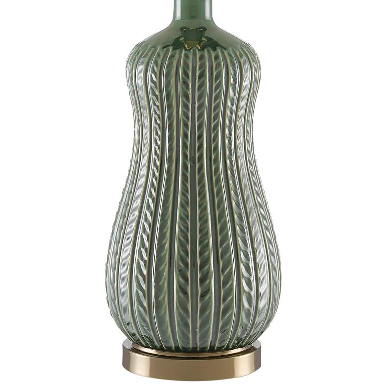 Image 4 Currey & Company Mamora 29" Green Glaze Ceramic Table Lamp more views