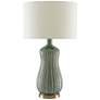 Currey &amp; Company Mamora Green Glaze Ceramic Table Lamp