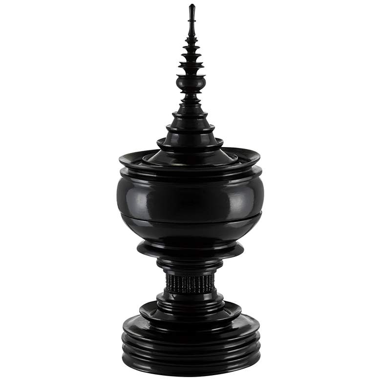 Image 1 Currey and Company Mandalay Black 25" High Offering Bowl