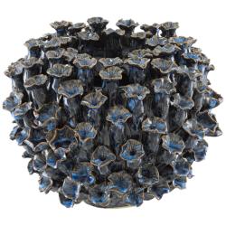 Currey &amp; Company Manitapi Dark Blue 8 3/4&quot;W Ceramic Vase