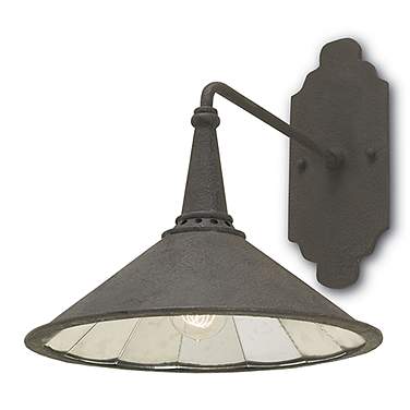 Currey and Company Manuscript 17"H Mole Black Wall Sconce