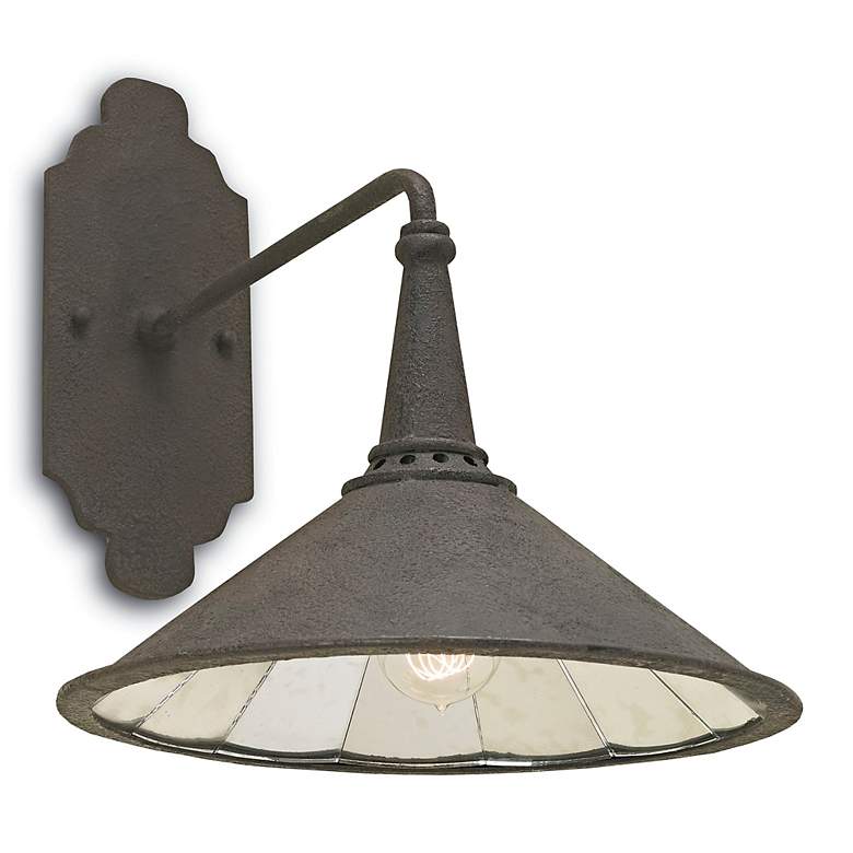 Image 2 Currey and Company Manuscript 17"H Mole Black Wall Sconce