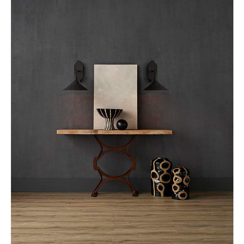 Image 3 Currey and Company Manuscript 17"H Mole Black Wall Sconce more views