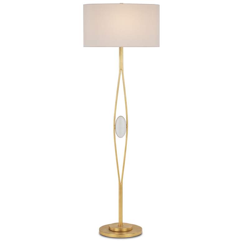 Image 1 Currey &amp; Company Marlene 67 1/2 inch High Modern Gold Floor Lamp