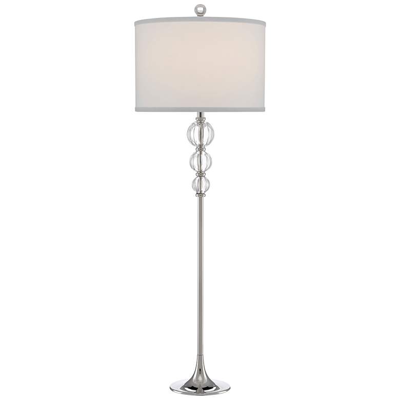 Image 1 Currey and Company Marvin Nickel Metal Stem Table Lamp