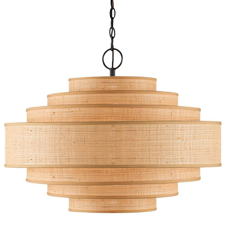 Image 1 Currey & Company Maura 30" Wide Natural Chandelier