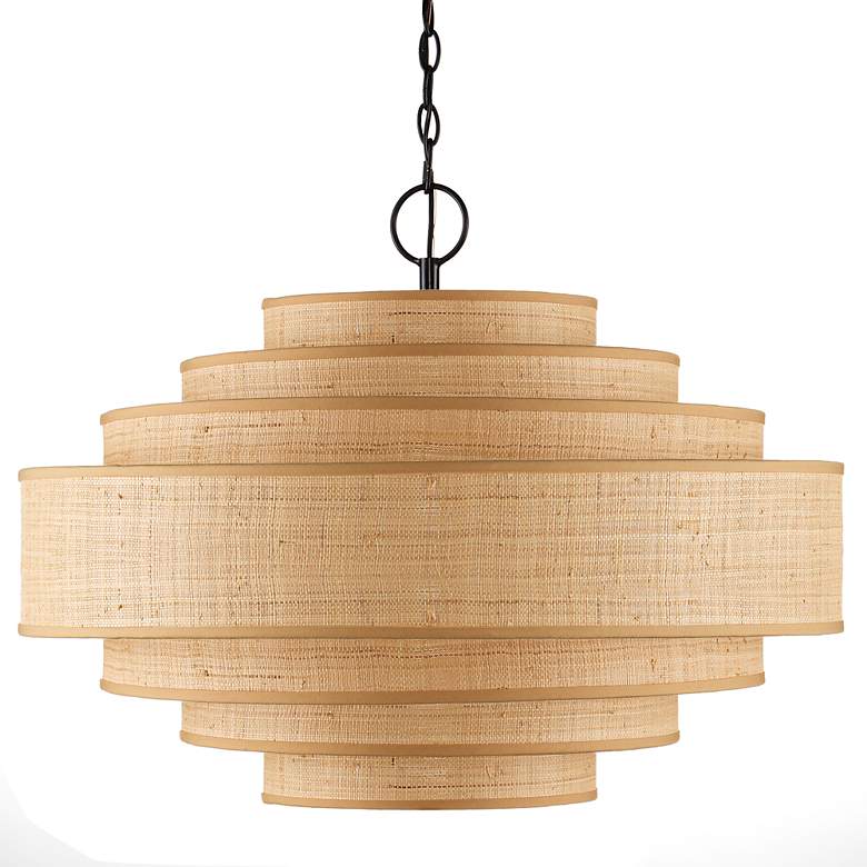 Image 3 Currey & Company Maura 30" Wide Natural Chandelier more views