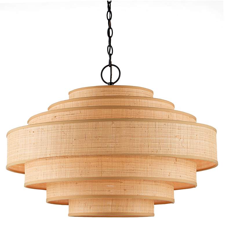 Image 4 Currey & Company Maura 30" Wide Natural Chandelier more views