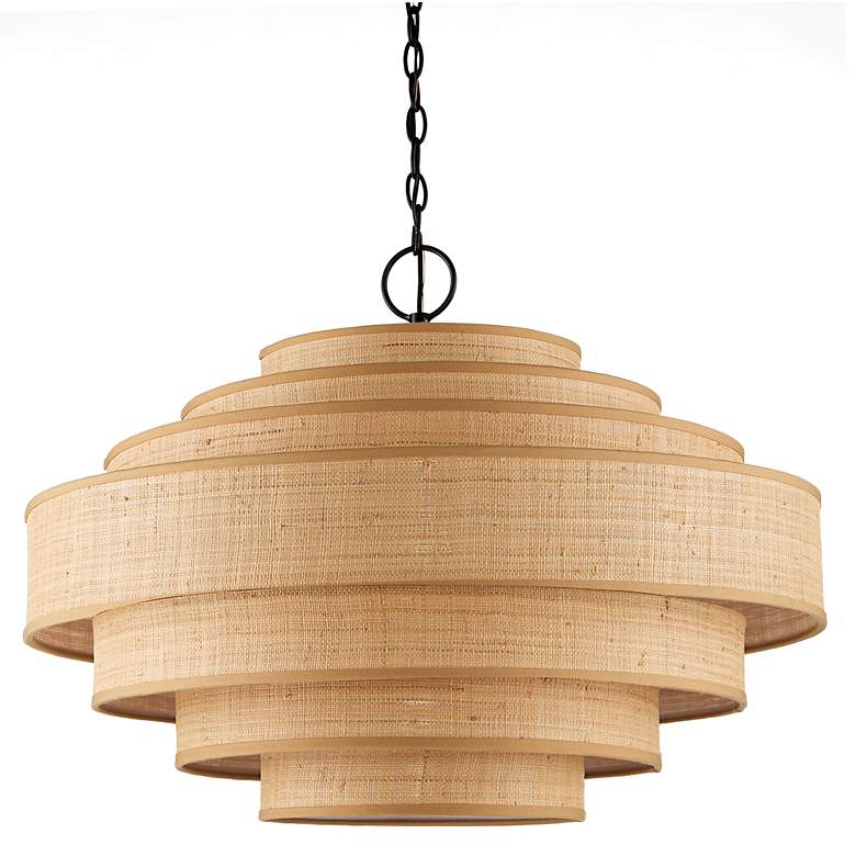 Image 5 Currey & Company Maura 30" Wide Natural Chandelier more views
