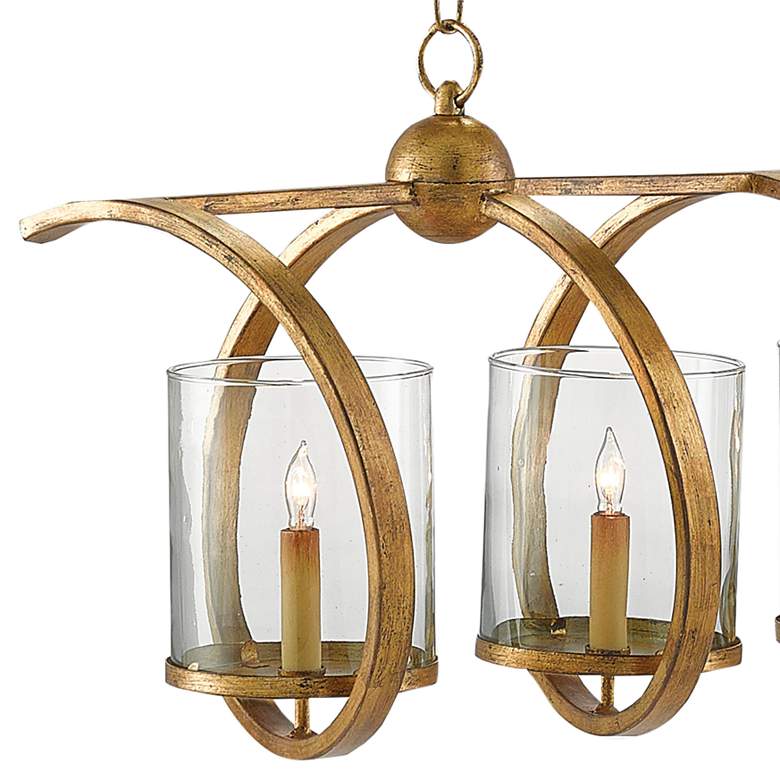 Image 2 Currey & Company Maximus 47" Wide Gold Leaf Island Chandelier more views