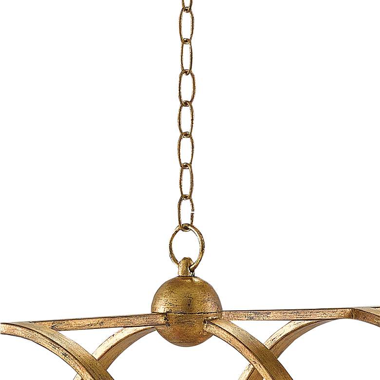 Image 3 Currey & Company Maximus 47" Wide Gold Leaf Island Chandelier more views
