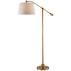 Image2 of Currey and Company Maxstoke Brass Adjustable Floor Lamp