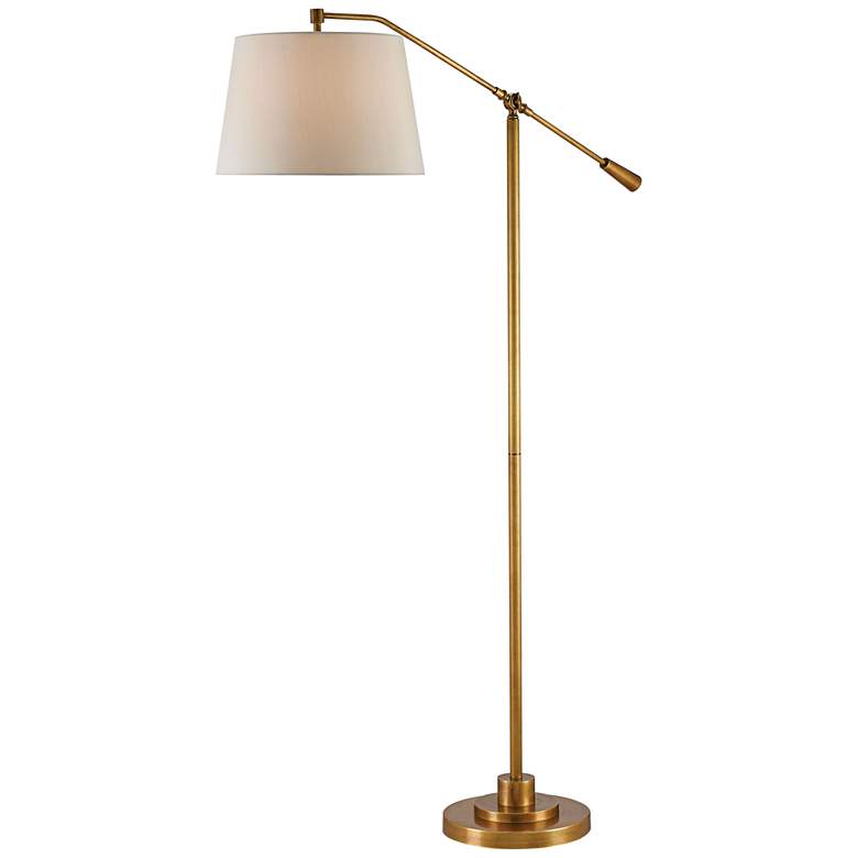 Image 2 Currey and Company Maxstoke Brass Adjustable Floor Lamp