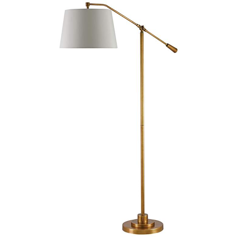 Image 3 Currey and Company Maxstoke Brass Adjustable Floor Lamp more views