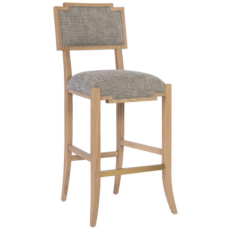Image 1 Currey & Company Melanie Upholstered Blonde Bar Stool