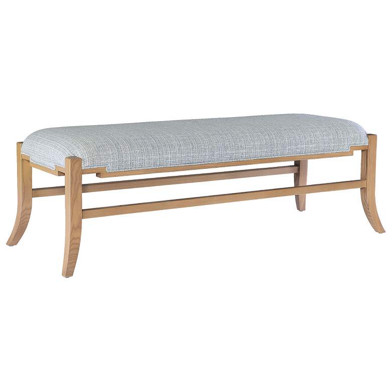 Image 1 Currey & Company Melanie Upholstered Blonde Bench
