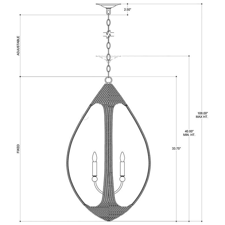 Image 5 Currey & Company Menorca 19 1/2" Abaca Rope 4-Light Chandelier more views