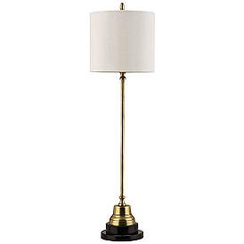 Image1 of Currey & Company Messenger Black and Brass Table Lamp