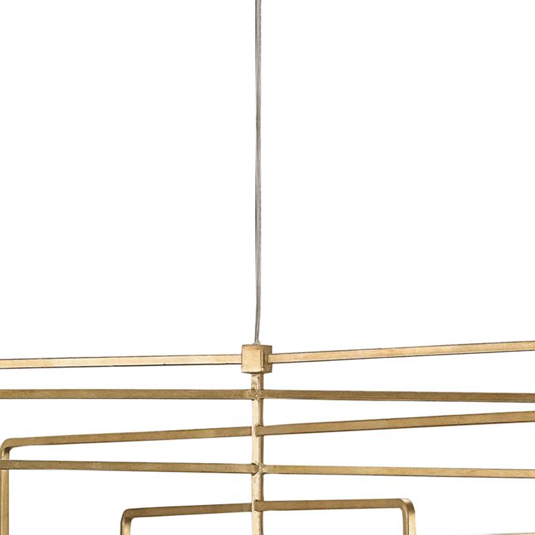 Image 3 Currey & Company Metro 54" Modern Gold Leaf Geometric Chandelier more views