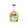 Thumbnail3 of Currey & Company Midsummer 16" Green Leaves 1-Light Pendant more views