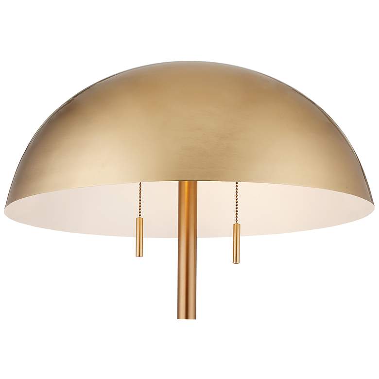 Image 4 Currey and Company Miles 58 1/2" High Modern Gold Dome Floor Lamp more views