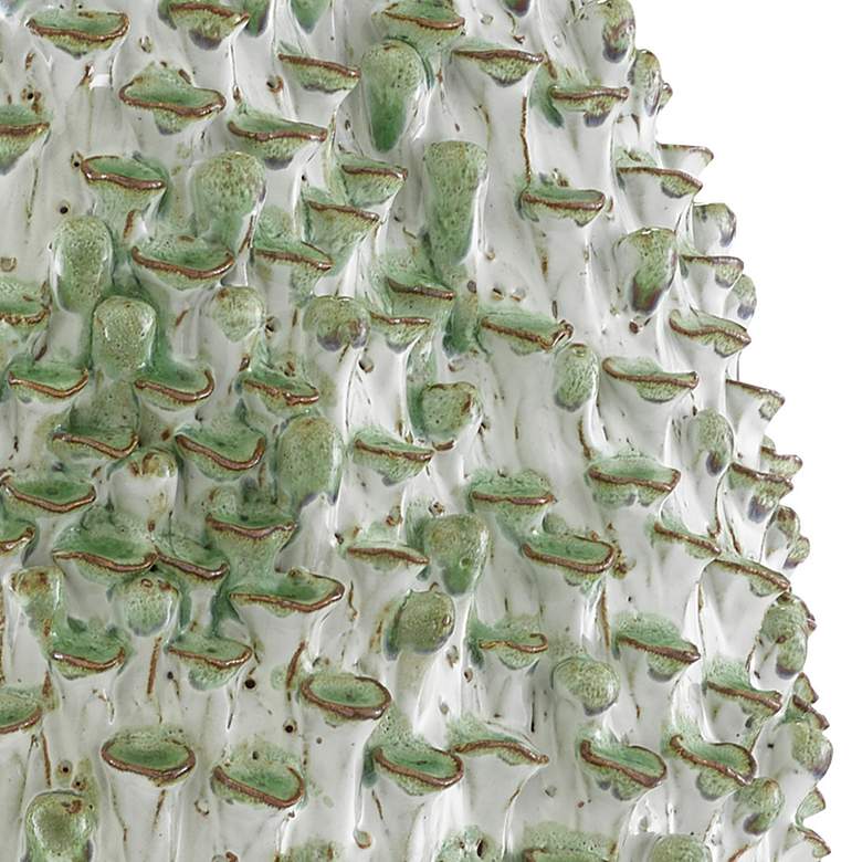 Image 2 Currey & Company Milione White and Green 13"H Ceramic Vase more views