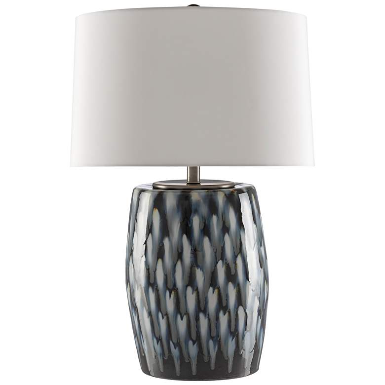 Image 2 Currey and Company Milner Blue Indigo and Cloud Table Lamp more views