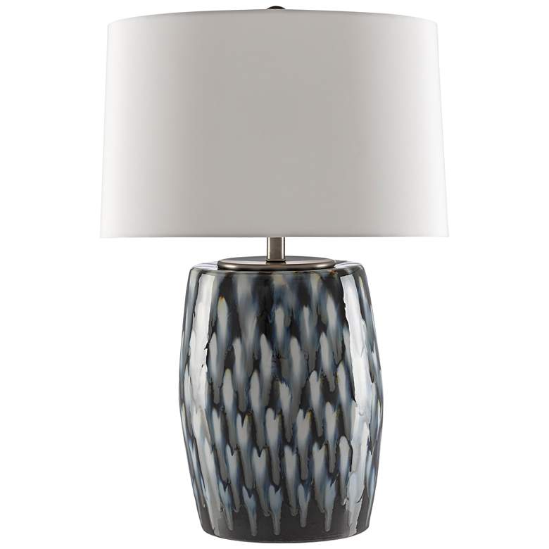 Image 2 Currey & Company Milner Blue Indigo and Cloud Table Lamp more views