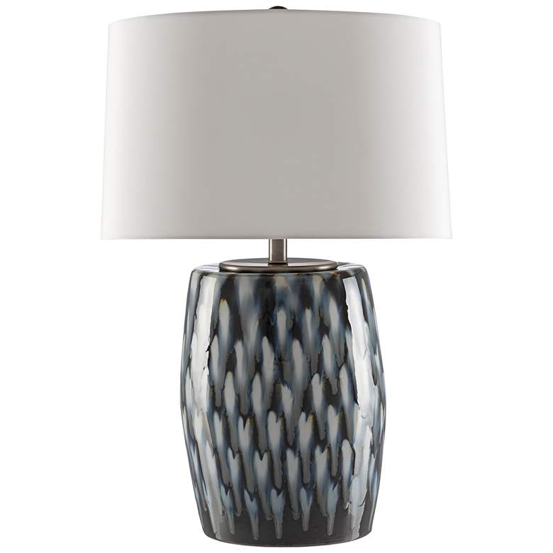 Image 2 Currey &amp; Company Milner Blue Indigo and Cloud Table Lamp more views