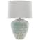 Currey & Company Mimi Aqua and Cream Ceramic Table Lamp