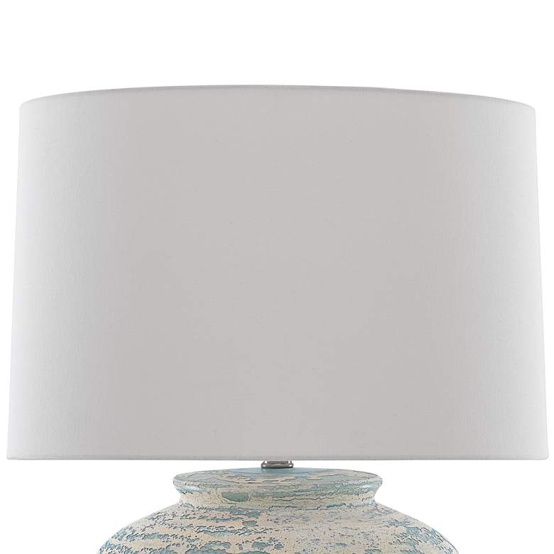 Image 3 Currey &amp; Company Mimi Aqua and Cream Ceramic Table Lamp more views
