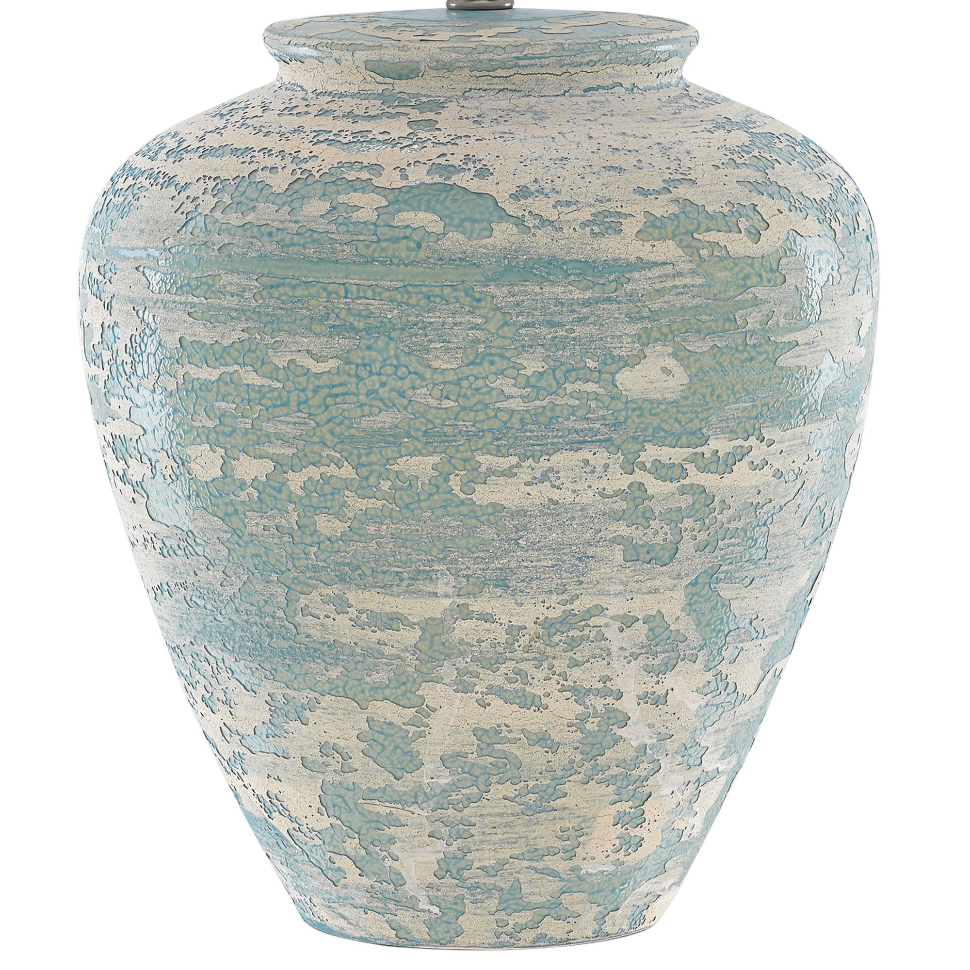 Image 4 Currey & Company Mimi Aqua and Cream Ceramic Table Lamp more views