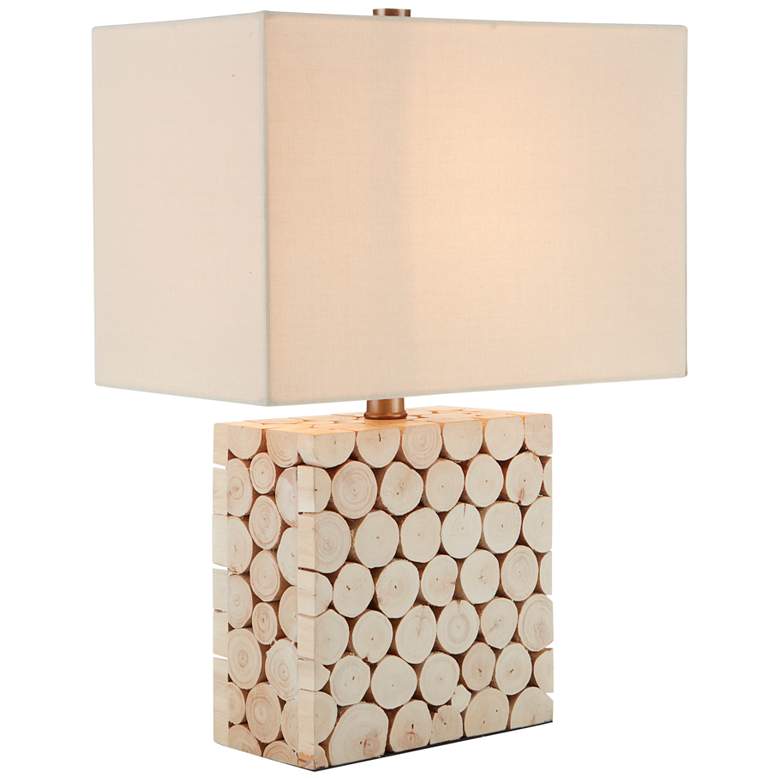 Image 1 Currey And Company Mimosa 18 1/2 inchH Wood Accent Table Lamp