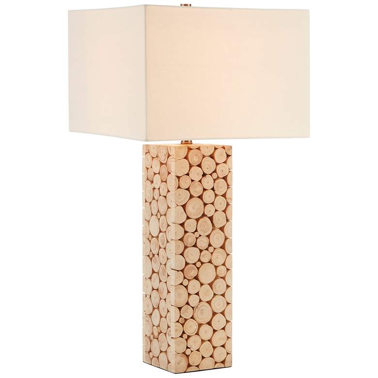 Image 1 Currey And Company Mimosa Natural Wood Table Lamp