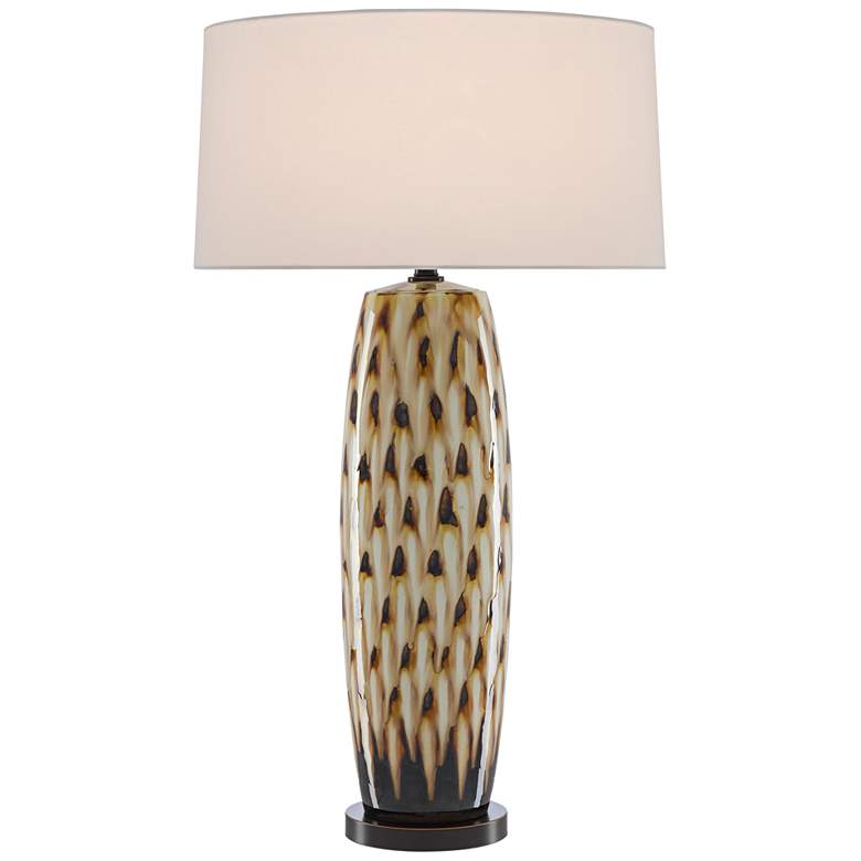 Image 1 Currey and Company Minten Cream and Caramel Table Lamp