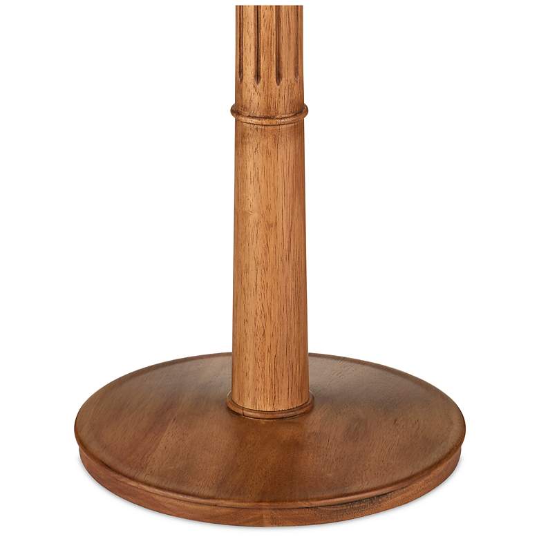 Image 3 Currey & Company Mitford Natural Wood Floor Lamp more views