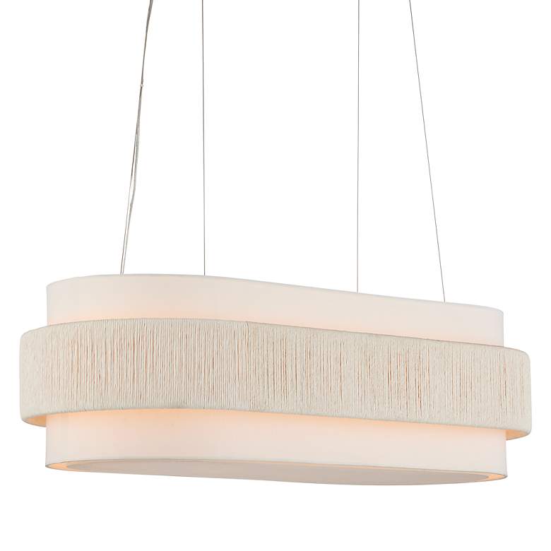 Image 1 Currey & Company Monreale 39 1/2"W White Oval Chandelier