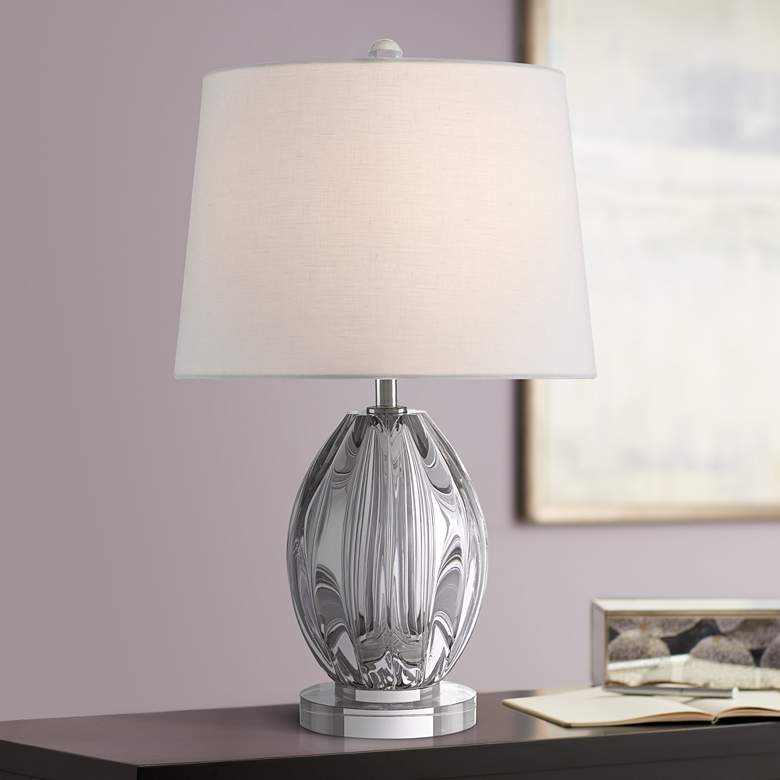 Image 1 Currey and Company Monterey Clear Glass Accent Table Lamp