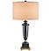 Currey and Company Morgan Black Gold Leaf Wood Table Lamp